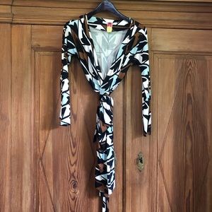 DVF (Diane von Fürstenberg) Silk Faux Wrap Dress